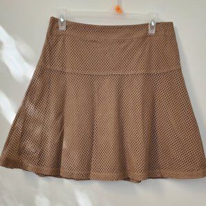 New York & Company Tan/ Khaki Lace Midi Skirt Sz 6
